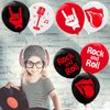 60PCS Rock and Roll Latex Balloons Decorations -80s 90s Party Supplies Musician Guitar Rap Birthday Baby Shower Party Favors