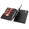 Makeup Magnetic Palette with Mirror and 20Pcs Metal Stickers Empty Storage Palette for Eyeshadow Powder Highlighter, Black