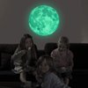 Glow in The Dark Moon Wall Decals 30cm Luminous Art Sticker at Night, Removable Adhesive Wall Decal for Kids Boy and Girl Bedroom