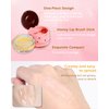 2Pcs Watermelon Lip Balm Honey Pot Lip Mask & Lip Glowy Oil Lip Care Set, Propolis Moisturizing & Nourish Hydrating Lip Gloss Repair, Reduce Lip Line & Plump Dry Cracked Lip Scrub Exfoliator -Set C