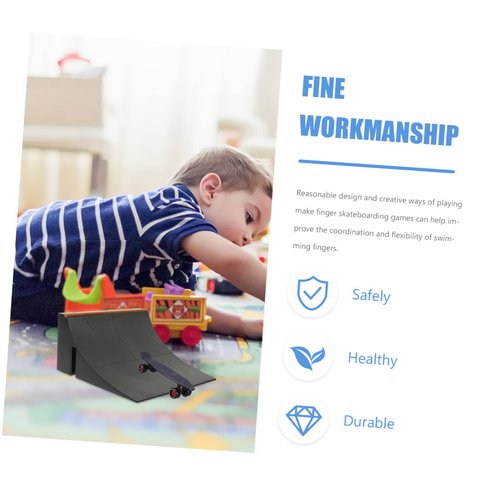 Totority 3pcs Finger Skateboard Props Rail Park Stair Finger Sport Supply Plastic Skateboard Park Skateboard Supply Skateboard Park Parts Skateboard Park Supply Skateboard Ramp