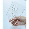Double Paw Print Template,Acrylic Router Template,Clear Acrylic Router Jig,Woodworking Router Template Tracing Guide (7" x 6")