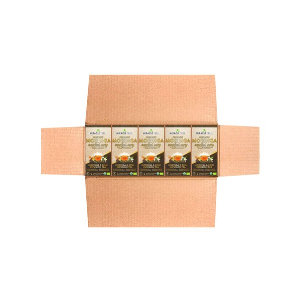 Miracle Tree's Moringa Energy Tea - Chai | Super Caffeinated Blend | Healthy Coffee Alternative, Perfect for Focus | Organic Certified & Non-GMO | 5 X 16 Pyramid Sachets