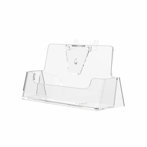 Marketing Holders Pegboard Business Card Holder for 3.5" x 2" Contact Info Cards Clear Acrylic Display Rack Space Saving Organizer