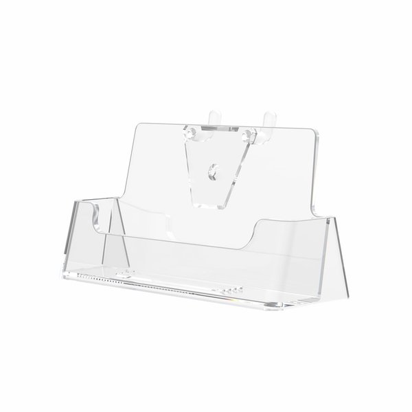 Marketing Holders Pegboard Business Card Holder for 3.5" x 2" Contact Info Cards Clear Acrylic Display Rack Space Saving Organizer