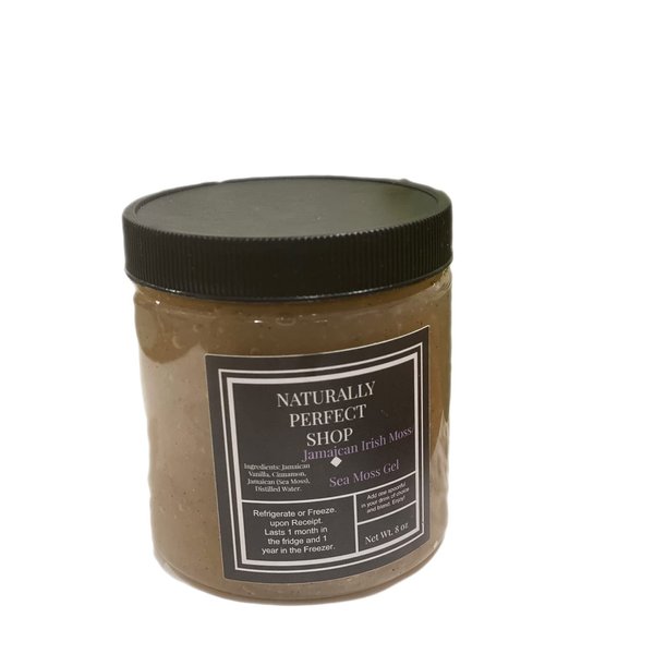 Naturally Perfect Shop Sea Moss/Irish Moss Edible Gel - 100% Organic, Vegan, Non-GMO - Inspired by Dr Sebi Gold