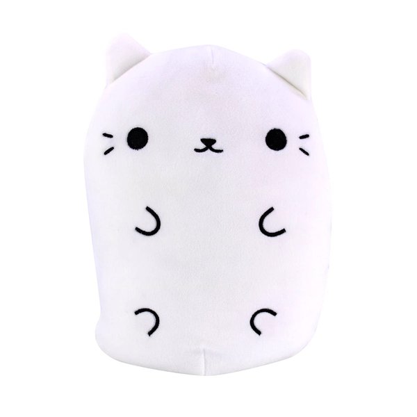 Cats vs Pickles - Holiday Jumbo - Snowball - 8" Super Soft & Squishy Bean-Filled Weighted Stuffed Animals - Great for Kids - Collect as Desk Pets, Fidget Toys, or Sensory Toys., Small (V1169)