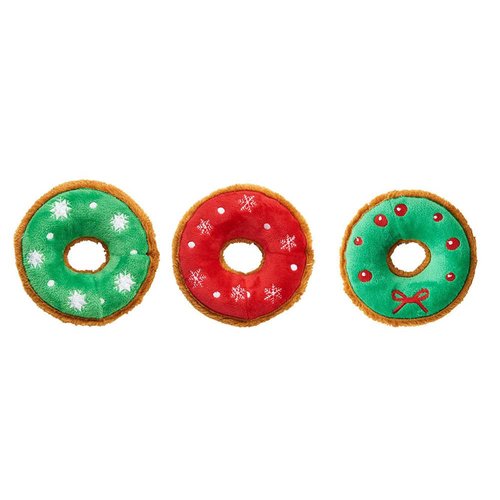 Spot Holiday Tasty Donut Plush Dog Toy, Assorted