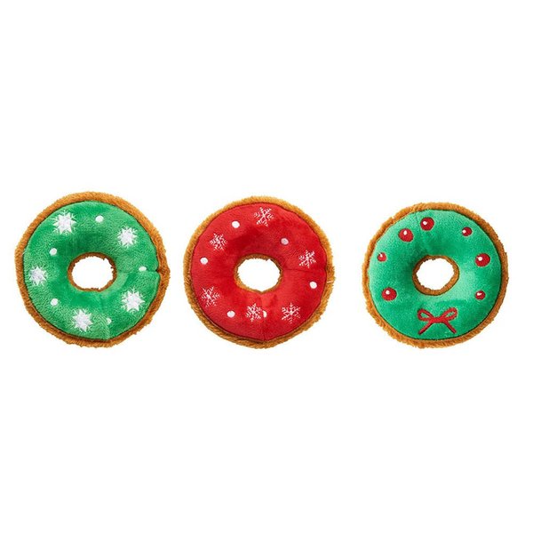 Spot Holiday Tasty Donut Plush Dog Toy, Assorted
