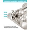 Door Lock Latch for Home Security - Swing Bar Door Guard for Front and Inside Door, Safety Childproof Reinforcement Door Stopper for Kids Home Hotel Apartment, Thicken Aluminium Alloy Satin Nickel (1)