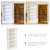 LUOZZY Miniature Bookshelf Model 1/12 Dollhouse Accessories Mini Cabinet Model Small Dollhouse Furniture Decor (White)