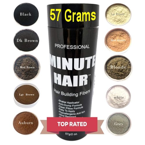 Biggie Sized 57 Gram Bottle Full Of Minute Hair Fibers. Hi Grade Hair Building Fibers. Gargantuan Amount of MEDIUM BROWN Fibers Inside A Compact Size Refillable Bottle. Choose Your Color.