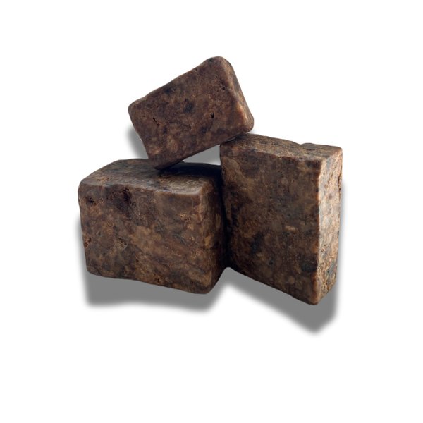 Moonebula Raw African Black Soap Bar – 100% Pure and Natural from Ghana. Effective for Acne Treatment, Eczema, Dry Skin, Scars, and Dark Spots. Ideal for Pimples and Blackheads - Face and Body Wash.