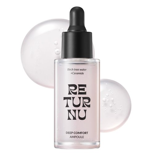 Returnu Deep comfort Serum 1.01 fl. oz Skin barrier Hydration Sensitive Skin Birch tree water panthenol Ceramide Hyaluronic Acid korean serum hydrating serum face serum for women