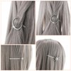 2pcs Vintage Star Moon Hair Pin Metal Alloy Rhinestone Bobby Pins Hair Accessories for Woman (Silver)