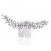 Foryysa Bridal Wedding Hair Comb for Women Silver Vine Combs Sparkly Rhinestone Hairpiece Elegant Bride Handmade Birthday Accessory Girls