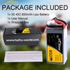 TATTU 850mAh 11.1V 45C 3S LiPo Battery Pack with XT30 Plug for Multirotor FPV 150 180 Size Quadcopter