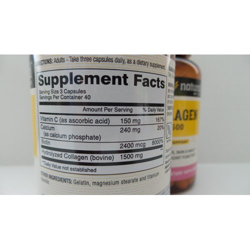 Mason Vitamins, Collagen, Plus Biotin & Vitamin C, 1500, 120 Capsules(pack of 2) by Mason Natural