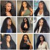 5x5 HD Lace Closure Wigs Human Hair Deep Wave 5x5 HD Transparent Lace Closure Wigs for Women 180% Density 26 Inch Deep Wave Lace Front Wigs Human Hair Pre Plucked with Baby Hair Natural Color