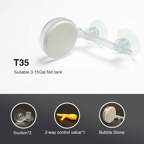 UPETTOOLS Aquarium Air Stone Fish Tank Nano Bubble Stone Kit with Control Valve Quiet Super-High Dissolved Oxygen Diffuser Makes Super Tiny Bubbles