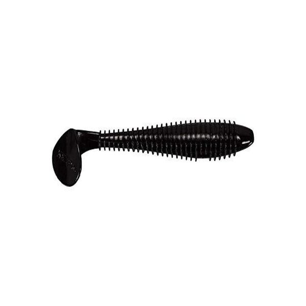 Keitech FS38001 Artificial Fishing Bait, Black, 3.8"