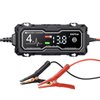 EAFCar Car Battery Charger 4-Amp, 12V Battery Charger Automotive, Trickle Charger for Car Battery - Smart Fully Battery Maintainer with Temperature Compensation and LCD Display
