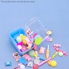 AUEAR, 2 Pack Mini Suitcase Boxes Plastic Candy Box Small Reception Gift Box Travel Case for Wedding Party Decoration (Pink & Blue)