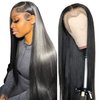 tobasew 13x6 Straight Lace Front Wigs Human Hair 200 Density HD Transparent Lace Frontal Human Hair Wigs for Women Glueless Wigs Human Hair Pre Plucked 28 Inch