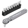 MULWARK 11pc Right Angle Screwdriver 1/4 Mini Ratchet Wrench Close Quarters Pocket Screwdriver Set with High Torque & Low Profile- EDC Tool with 90 Degree Mini Offset Reversible Drive Handle