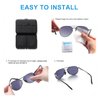 OuShiun Stick-on Bifocal Lenses Readers Stick Magnifying Adhesive Reading Lenses Reusable for Safety and Sunglass 1 Pair(+2.00) OS8801