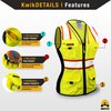 KwikSafety FIRST LADY Safety Vest for Women [SNUG-FIT] 9 Pockets, Class 2 Custom High Visibility Reflective ANSI OSHA Fitted Construction Work PPE/Yellow XS