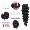 Loose Deep Wave Bundles Human Hair Bundles 12A Loose Deep Curly Bundles Human Hair Wet and Wavy Bundles Brazilian Virgin Loose Deep Wave Human Hair 3 Bundles Deep Curly Human Hair Extensions
