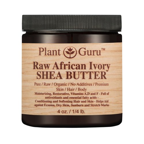African Shea Butter Raw Unrefined 100% Pure Natural Organic Ivory Grade A - 4 oz - DIY Body Butters, Lotion, Cream, lip Balm & Soap Making Supplies, Eczema & Psoriasis Aid, Stretch Mark Product