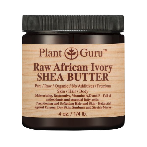 African Shea Butter Raw Unrefined 100% Pure Natural Organic Ivory Grade A - 4 oz - DIY Body Butters, Lotion, Cream, lip Balm & Soap Making Supplies, Eczema & Psoriasis Aid, Stretch Mark Product