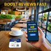 Tap Google Review Plate (5-Pack) by TapFive - Tap for Instant Reviews - All Phones Compatible - Reusable Smart Tap NFC & QR - 4"x 4" - DigiFeel & Zappy Fast - Mount Anywhere 3M Adhesive (5 Plates)