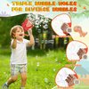 JONEG Dinosaur Bubble Gun with Bubble Solution, Bubbles Machine for Kids, Toys for Boy Ages 4 5-7, Outdoor Toys for Toddlers 3-5, Birthday Gifts for 3 4 5 6 7 8 Year Old Kids Boys