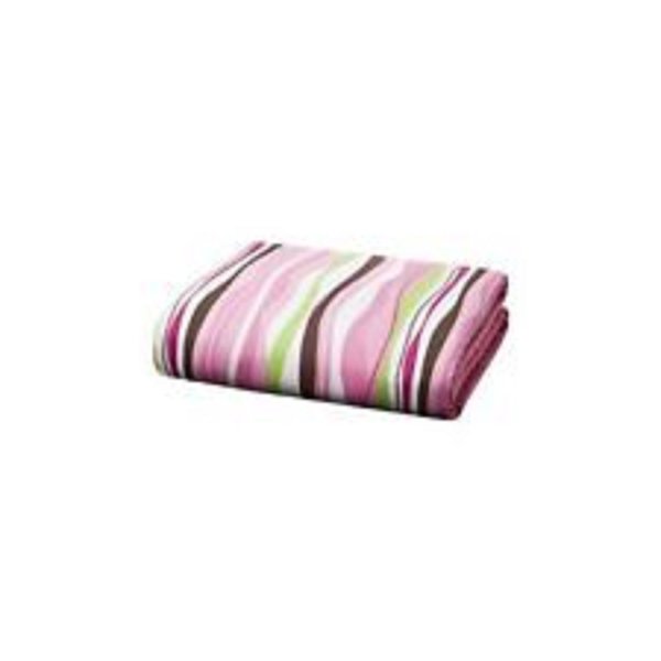 Tiddliwinks Raspberry Garden Striped Crib Fitted Sheet