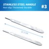 15 Pack Surgical Blades #10 with Stainless Steel Scalpel Handle, High Carbon Steel Dermablade Blades Individually Wrapped Sterile for Dermaplaining, Podiatry, Crafts & More