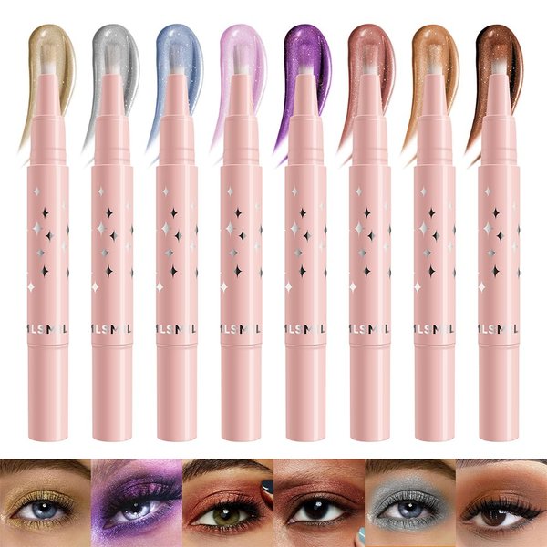 Liquid glitter eyeshadow eyeliner,rotating glitter eyeshadow,eyeshadow and lip gloss dual purpose,long-lasting, quick-drying,colored loose powder glitter glue,suitable for crystal cosmetics(06#)