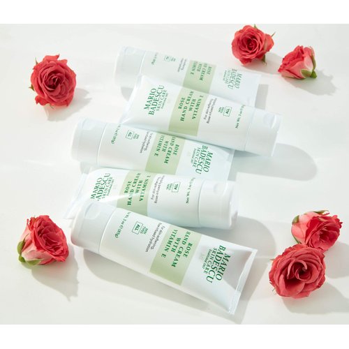 Mario Badescu Rose Hand Cream with Vitamin E for Men and Women, Non-Greasy, Light and Fast-Absorbing Hand Cream for Dry Cracked Hands, Ideal for All Skin Types, 3 Oz