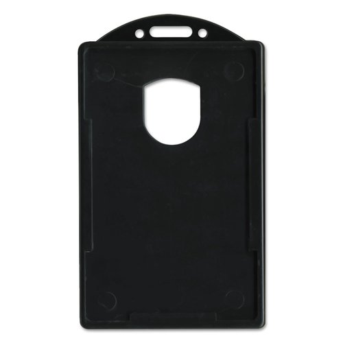 ADVANTUS ID Card Holder, Vertical, Holds up to 2-1/8" x 3-3/8" Card, 25 per Pack, Black (75657)