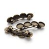 Snap Hair Clips 5 Pcs Bronze Hair Clip Round Settings Blank Hairgrip Base Trays Bobby Hair Barrette Bezel Holder For DIY Headdress Jewelry Making Accessories 12mm Metal Hair Clips