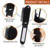 Travel Hair Brush with Mirror and Massage Comb - 2 Pack Foldable Compact Hair Styling Tools for Women and Men