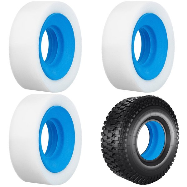 Timtin 4 Pcs Dual Stage Closed Cell Inner 1.9 Inches Soft Outer Foam Inserts Car Crawler Tire Foams Wheel Inlay Foam Sponge for 1.9 Inches Wheel Tires Rock Crawler Car Axial, Blue