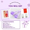 Facial Ice Globes Cryo Stick, Upgraded Ice Globes for Face, Neck and Eye, Skin Care Tool to Tighten Skin Anti-Aging Reduce Fine Lines Wrinkles, Elegant Cooling Ball Facial Massager, Quicksand Purple