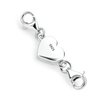 925 Sterling Silver Heart Magnetic Jewelry Clasps Magnetic Necklace Clasps and Closures Sterling Silver Double Bracelet Necklace Lobster Clasp