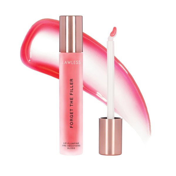 LAWLESS Queen Forget the Filler Lip Plumping Line Smoothing Gloss - Cherry Vanilla - Premium Volumizing Lip Gloss with Natural Ingredients Designed to Plump, Firm, and Hydrate Lips 0.19 oz