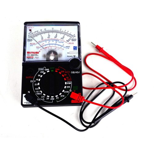 White Deer Analogue Meter Multimeter Multitester, Amp Volt Ohm Voltage Tester Meter and Diode Continuity Test, Accurately Measures Voltage Current Amp Resistance Capacitance Dual Fused for Anti-Burn