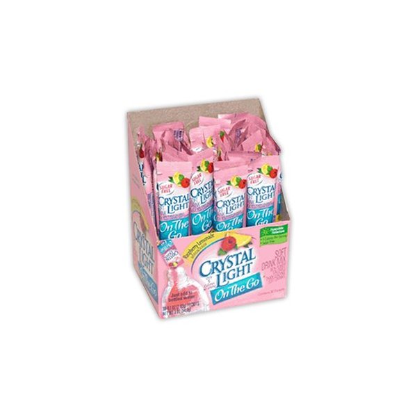 Crystal Light On The Go Sticks - 20oz Water Bottle Size - 30ct Boxes (Sold in Pack of 4) - Raspberry Lemonade