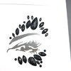 Black Face Jewels Halloween Rhinestones self Adhesive Crystal Face Gems Halloween Beauty Body Glitter Tattoo Eyebrow Face Body Jewelry (Black)